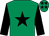 Emerald green, black star, sleeves and stars on cap (D Jenkins J Glover R O'donnell J Short)