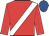 Red, white sash, royal blue cap (Cheveley Park Stud)