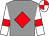 Grey, red diamond, white sleeves, red armlets, quartered cap (Mrs C Clark, Ellerby, Pollitt & Quinla)