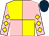 YELLOW and PINK (quartered), PINK sleeves, YELLOW diamonds, DARK BLUE cap (Bolton Mill Racing & Ursa Major)